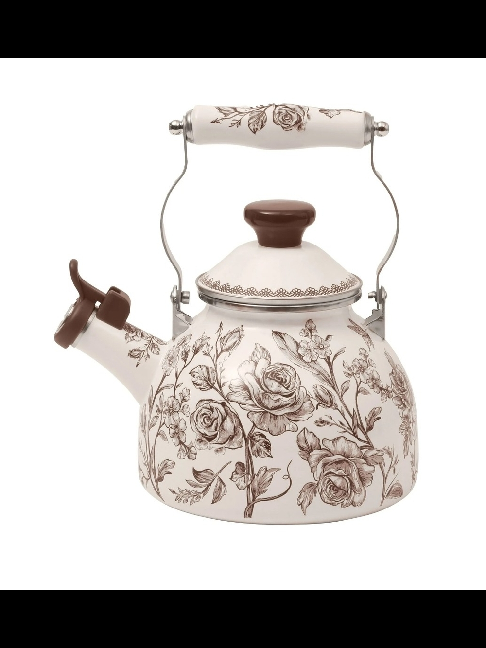The Pioneer Woman Teater Agatha from Enamel on 2.0-quarters steel, Brown